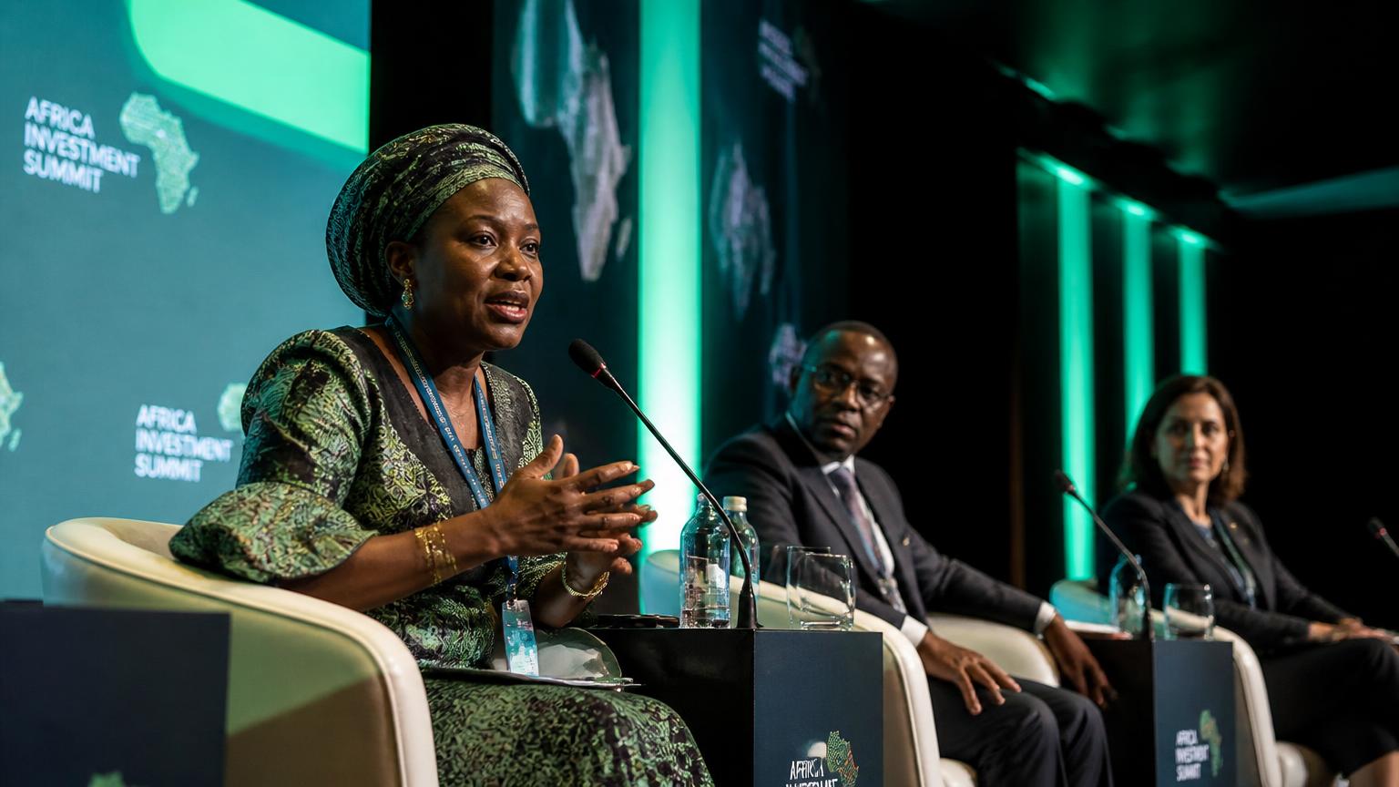 Panel discussion at an African trade summit
